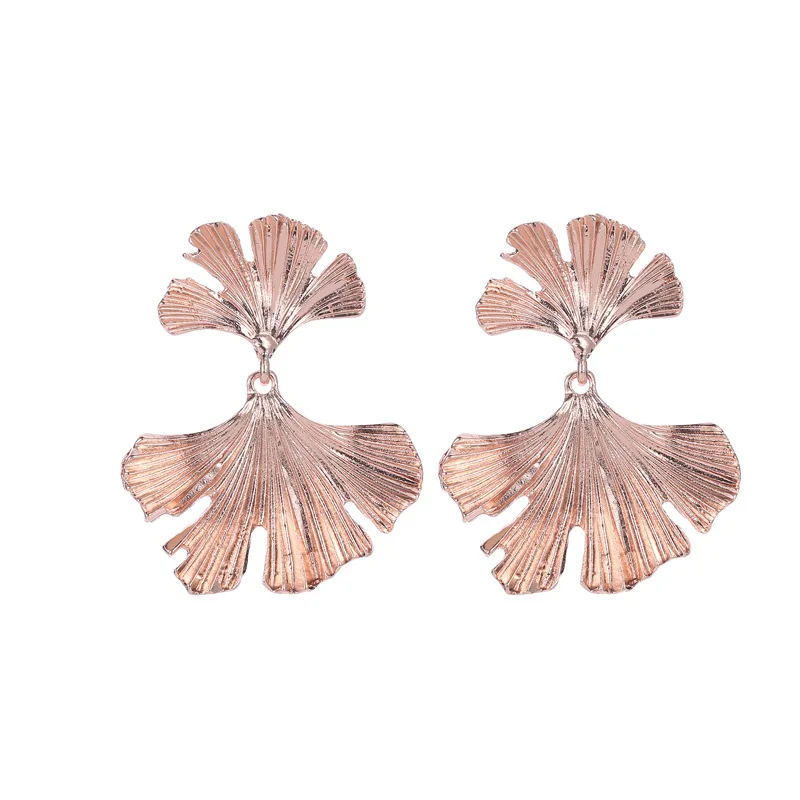 JER-197020 2019 Trade Assurance Korea Flower Metal Woman Wholesale Fashion Statement Earrings