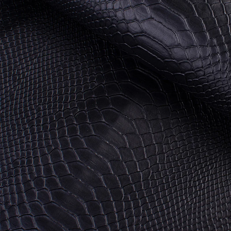 Wear Resistant 0.8 mm Thickness Artificial Brazil Snake Pattern PVC Embossed Leather Fabric For Upholstery