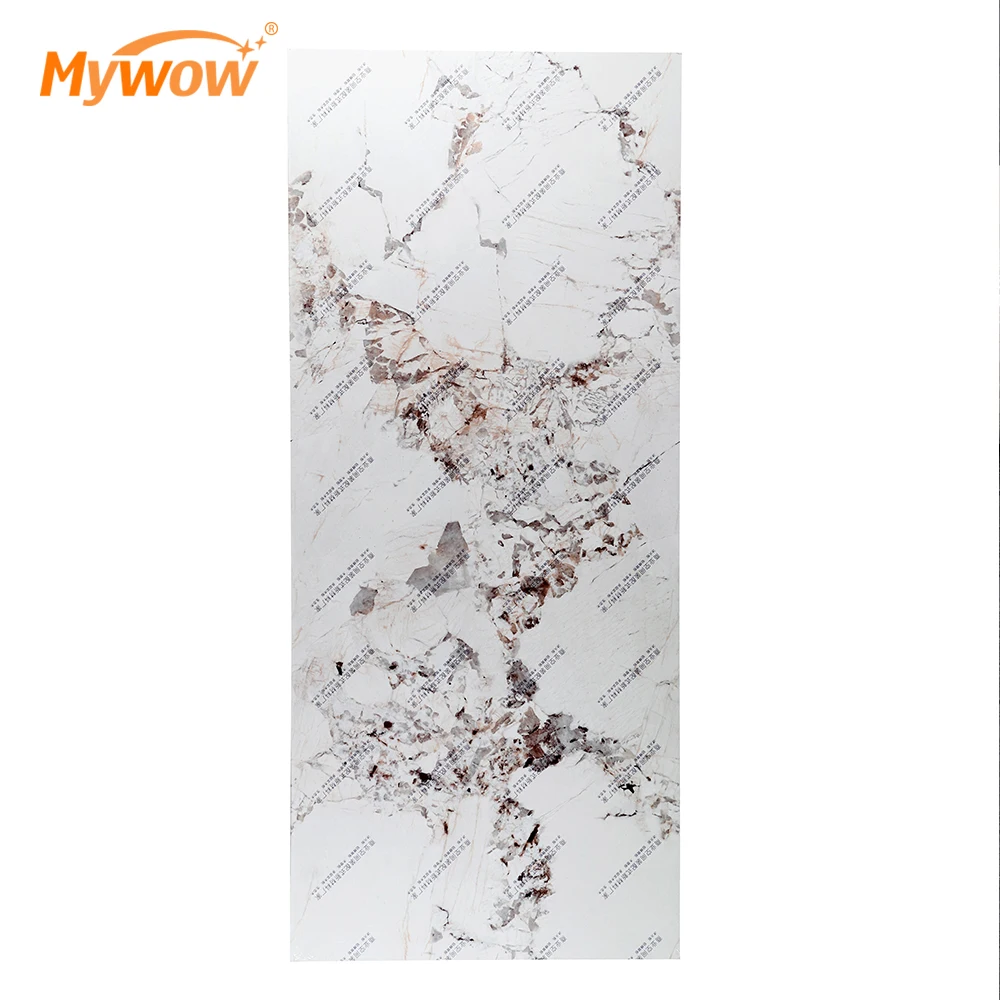 Home Interior Decorative 1.22x2.8m PVC Panel 3D Printed UV Marble Sheet