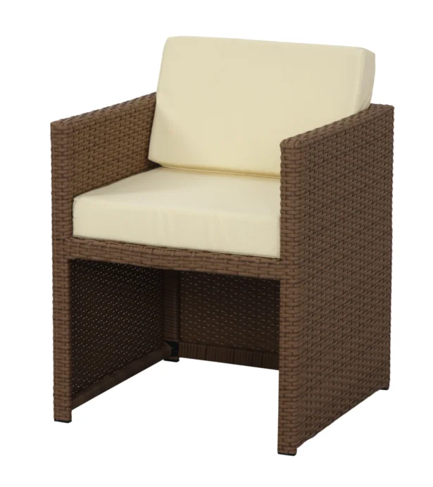 Top selling Patio Decoration NEW rattan wicker certification restaurant dining table and chairs furniture set