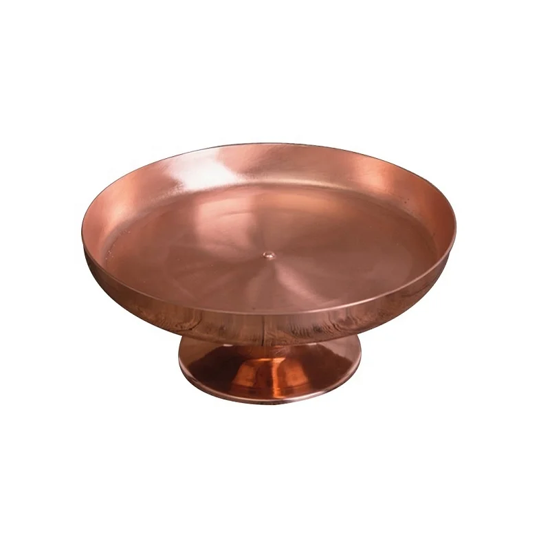 Роскошная металлическая одноуровневая медная подставка для торта, 6 дюймов