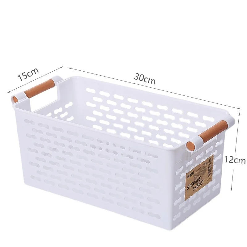 Plastic hollow storage basket Clutter storage basket Bathroom desktop cosmetics basket Kitchen storage box