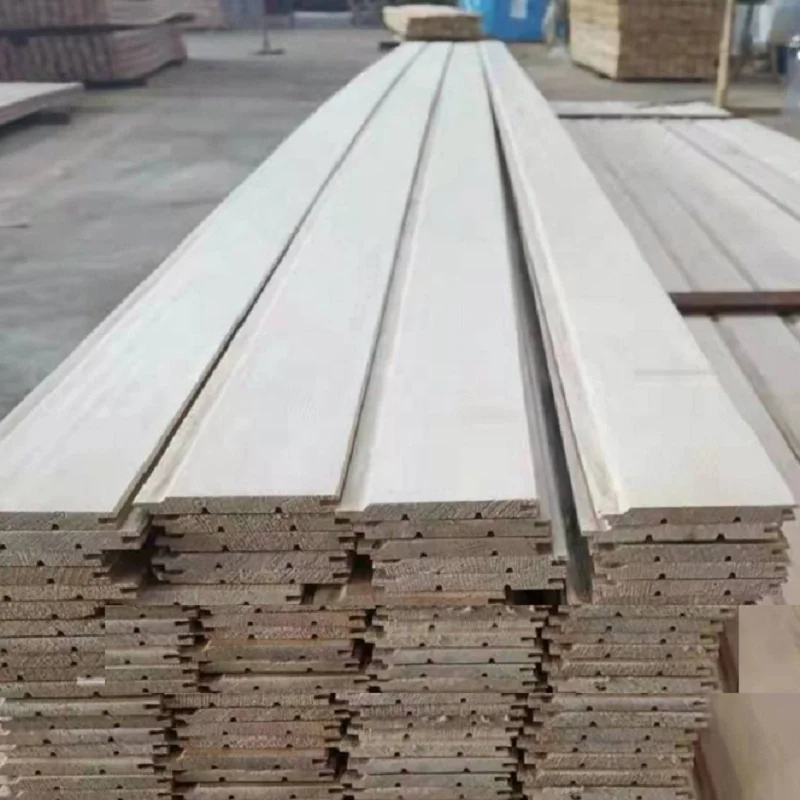 Sound Proof Tongue and Grooved Wood Panel Villa Exterior Wall Cladding