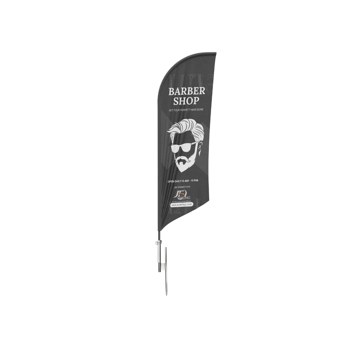 banner barber feather rectangle beach flag banners