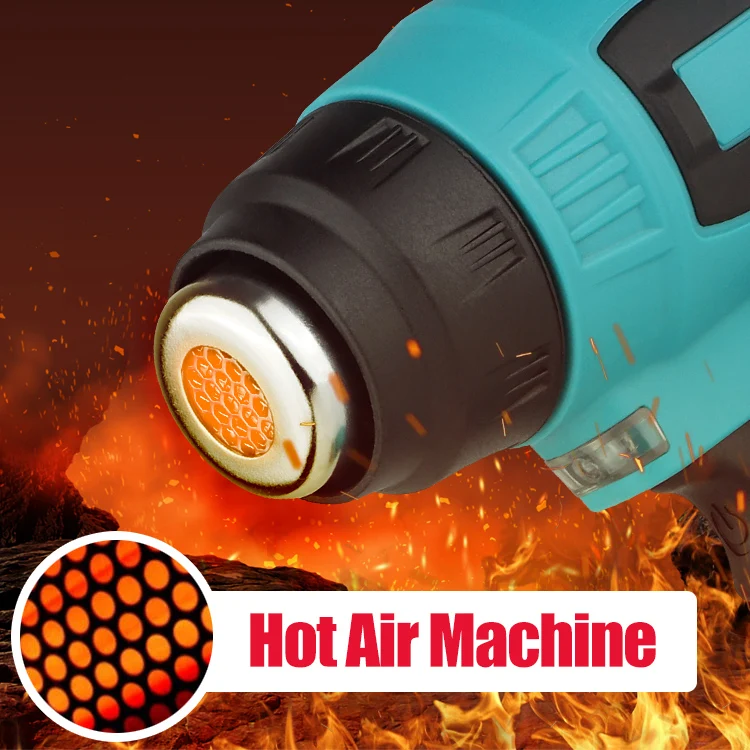 20V Max Lithium-ion Battery Hot Air Gun Kit Variable Temperature Settings Mini Rechargeable Portable Cordless Heat Gun