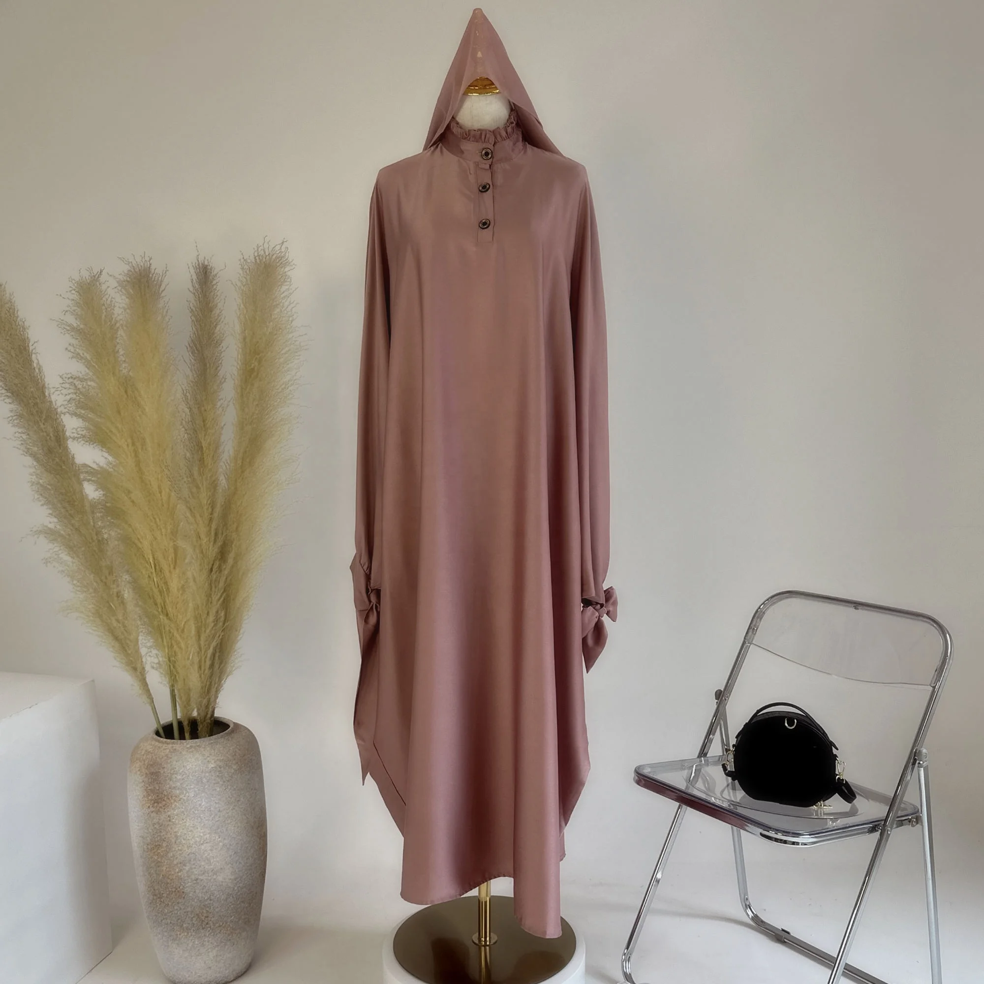 High Quality Fashion Turkey Turkish French Abaya for Girls Nida One Piece Full Length Prayer Khimar Abaya Abaya Muslim Dress