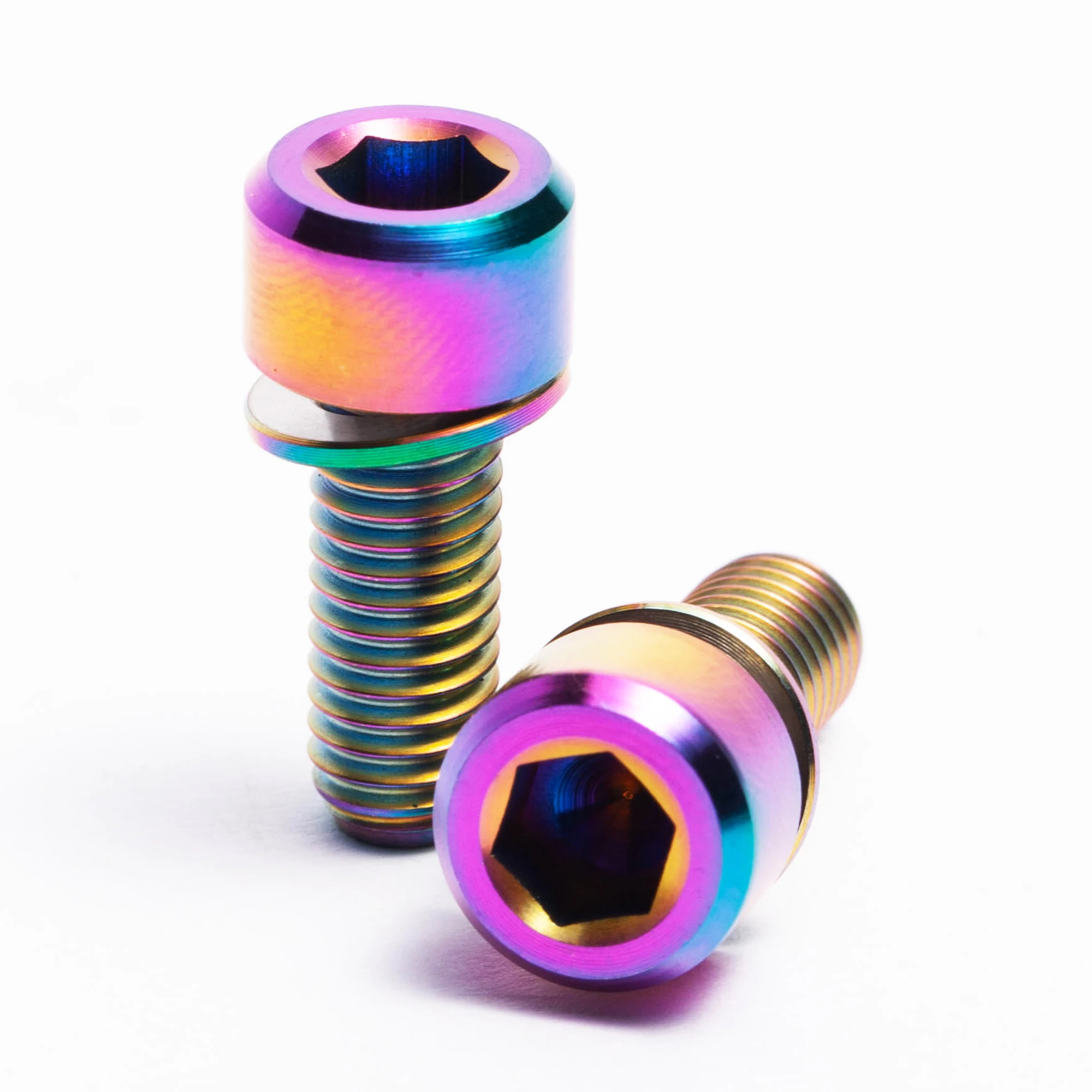 Din  titanium bolt m5x16 18 20mm hexagon socket tapered head bolts with washer titanium cup head various colors screws