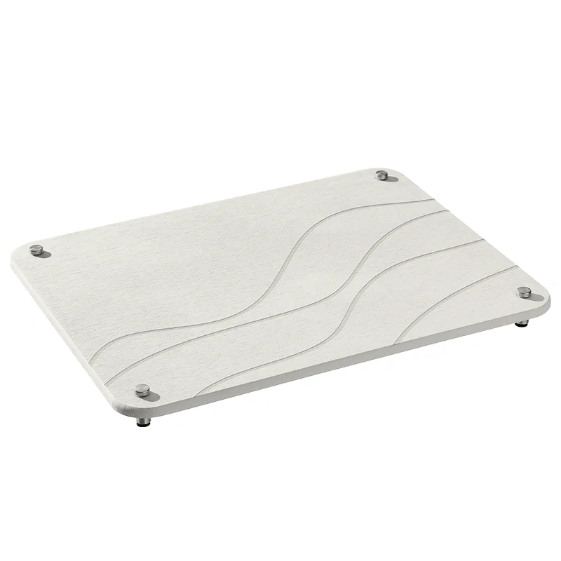 Stone Dish Drying Mat for Kitchen Counter Heat Resistant Fast Dry Super Absorbent Eco-Friendly Diatomaceous Earth Mat