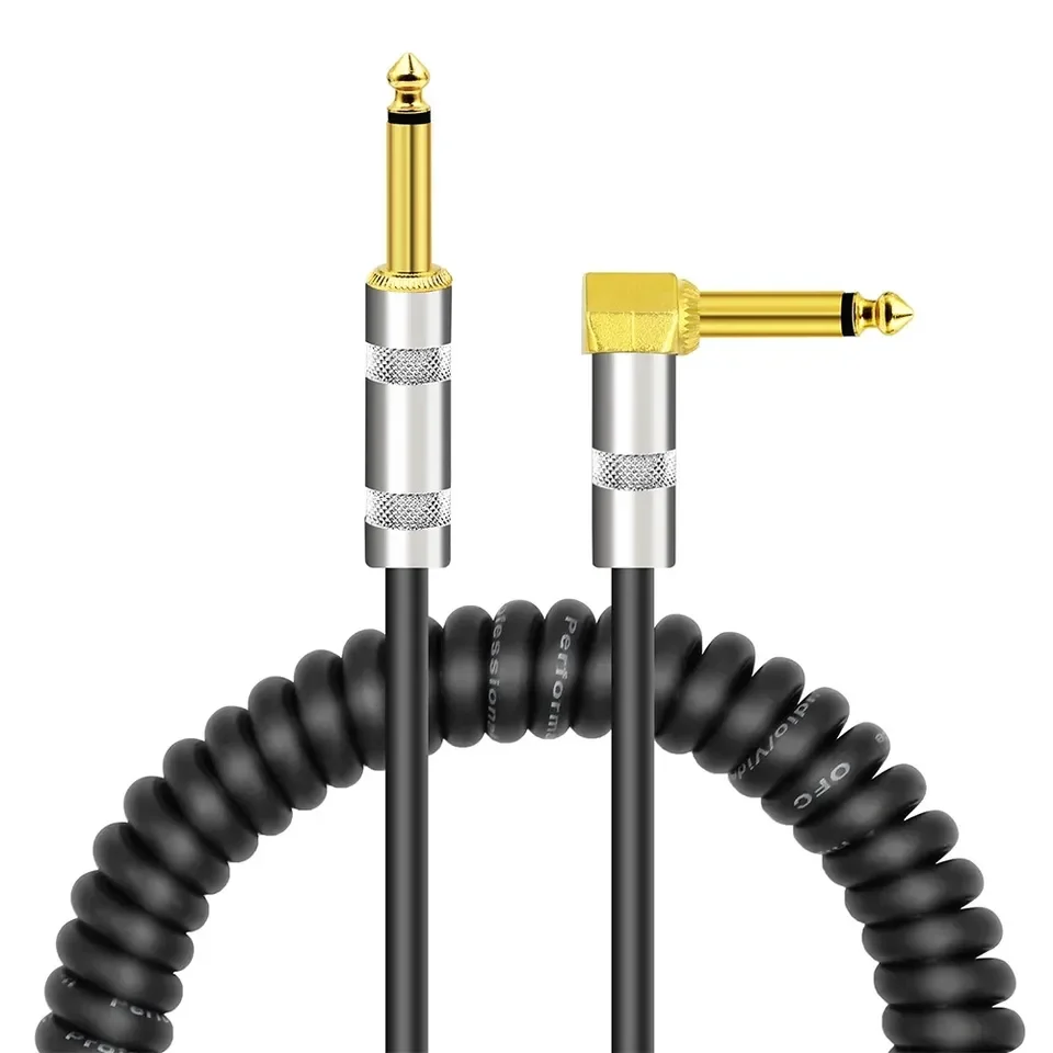 Oxygen-need copper shielded wire assembly alloy head 6.35 tuner musical instrument cable guitar cable