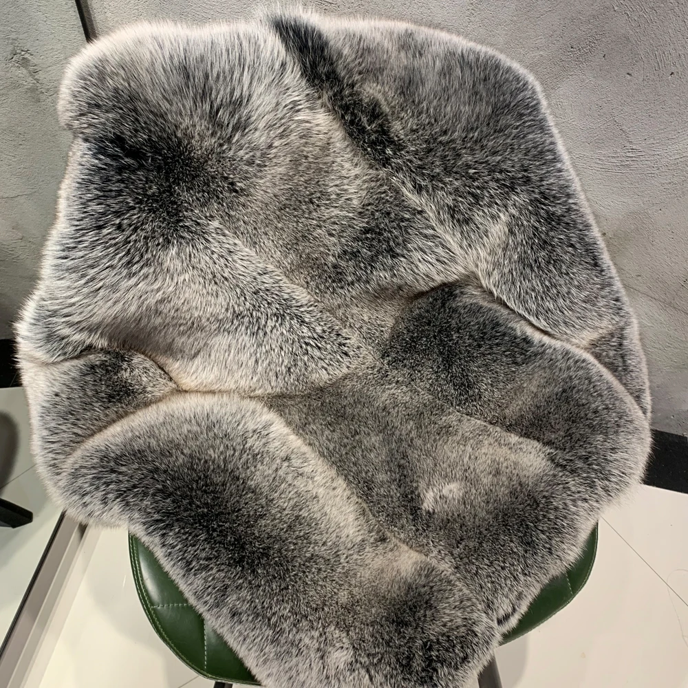 Winter warm fur blankets genuine fox fur blanket red color fox fur blanket