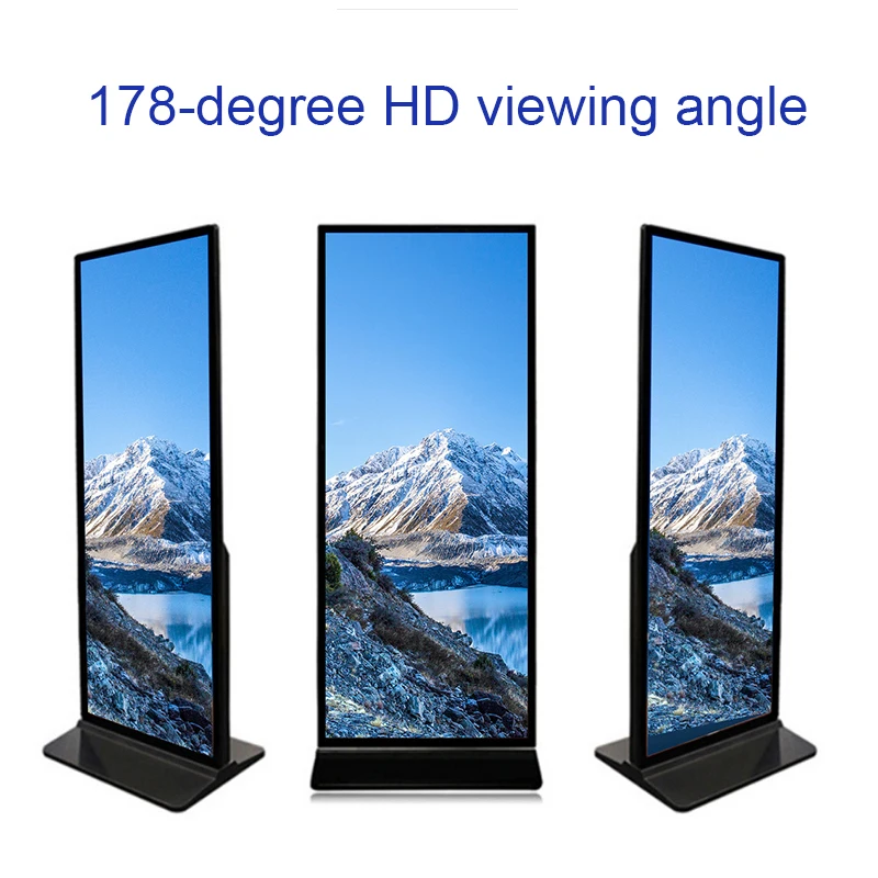 Foor Standing Full Screen Touch Screen Digital Signage Business Advertising Machine Metal Digital Signage And Displays