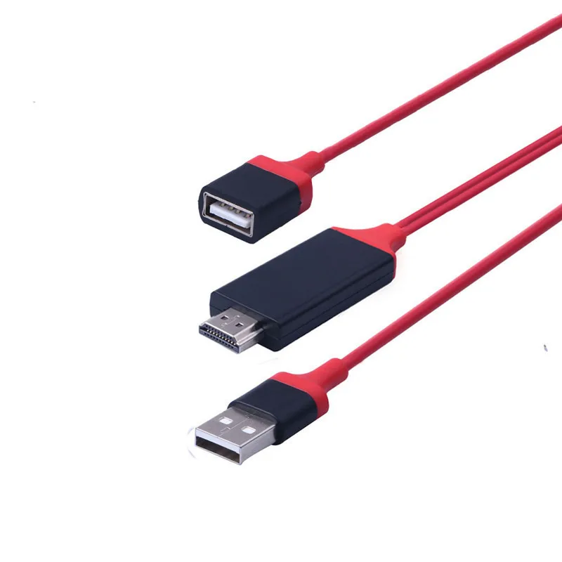  Yinзам 2 м 1080P USB для HDTV HD адаптер кабель ТВ проектора монитора цифровой AV видео смартфона
