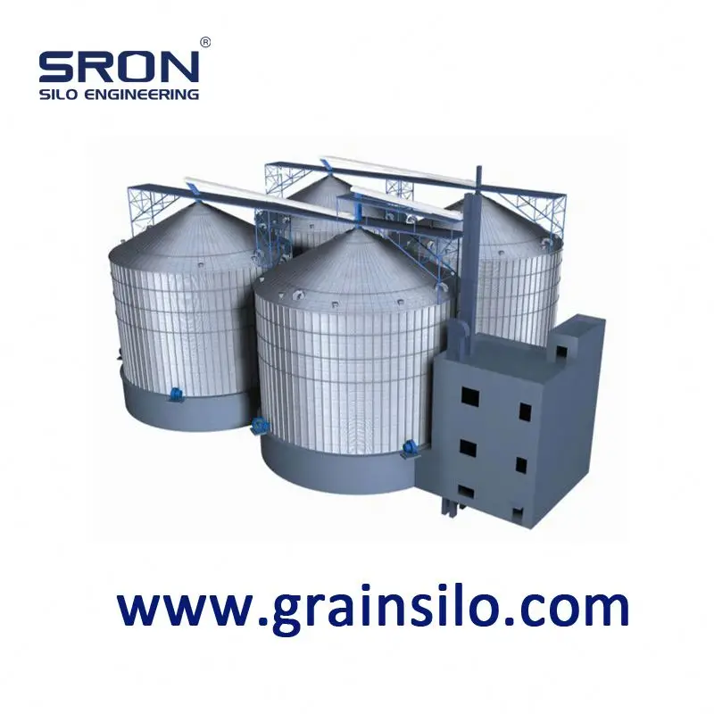 Подгонянный силос хранения шелухи риса с вспомогательными системами