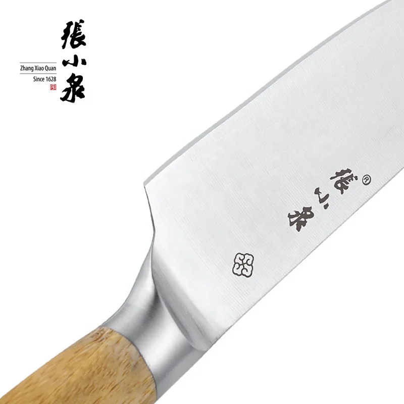 Carbonized treated bamboo handle kitchen knife 3Cr13 small paring knife