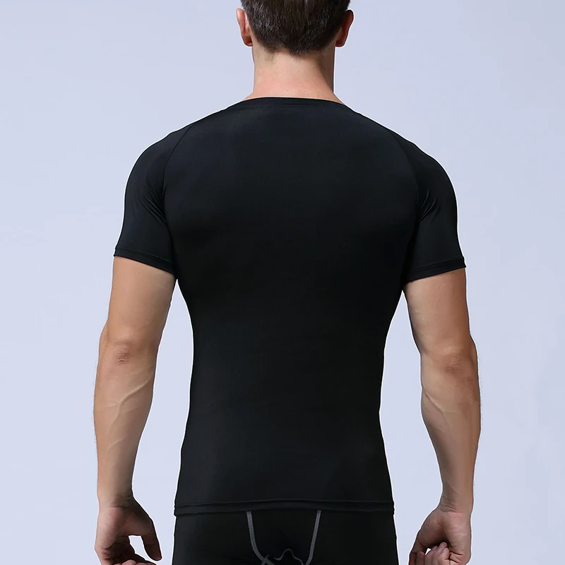 High Quality Mens T Shirt Casual Custom T-Shirt Printing Sport Gym Spandex Cotton Plain Black T Shirt OEM Wholesale