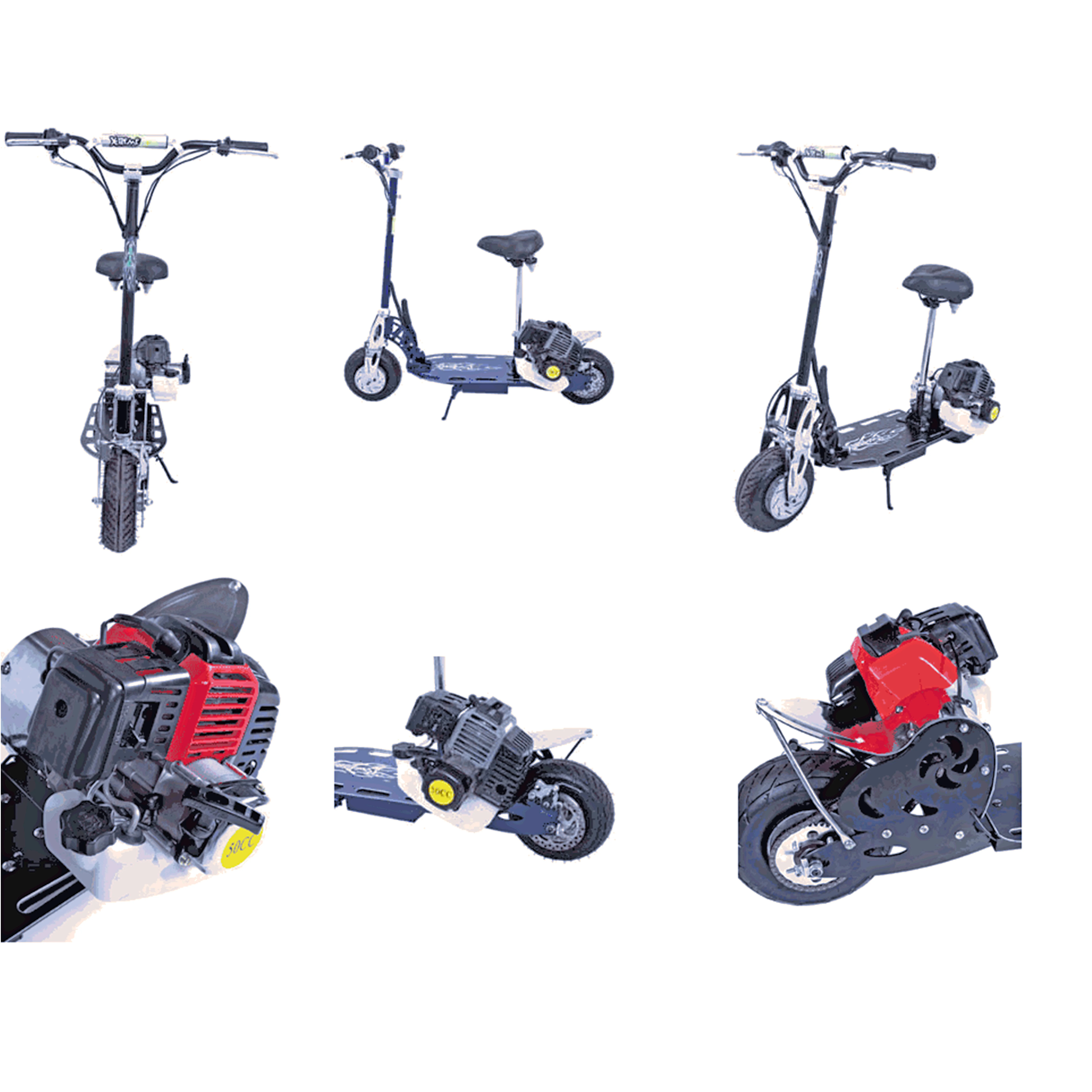 Высокое качество 4-х тактный 49cc/71cc газа Электрический Скутер Складной Evo Powerboard способный преодолевать Броды для взрослых