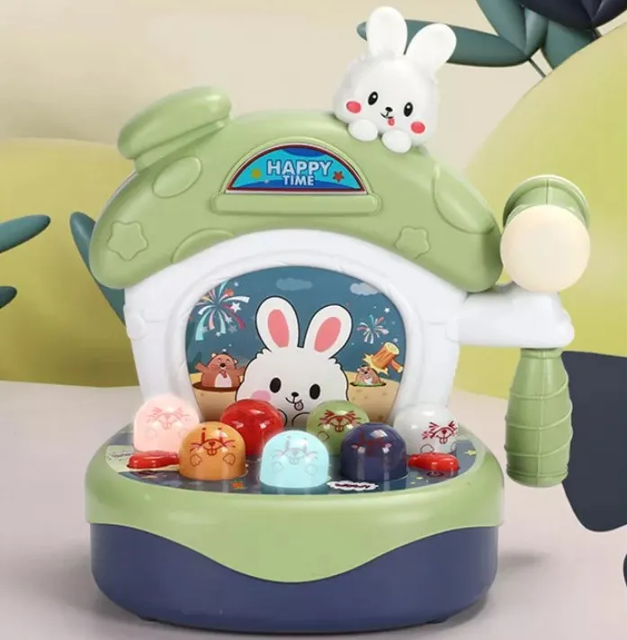 Educational Toys Lighting Musical Electric Board Game Knock Hit Hamster Whack A Mole Toy For Toddler