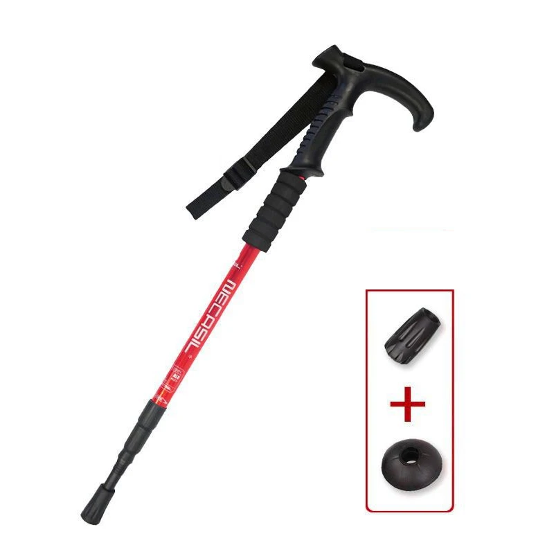 High Quality Hiking Pole Walking Stick Adjustable Mountain Climbing Aluminum Alloy Telescopic Trekking Pole for Outdoor
