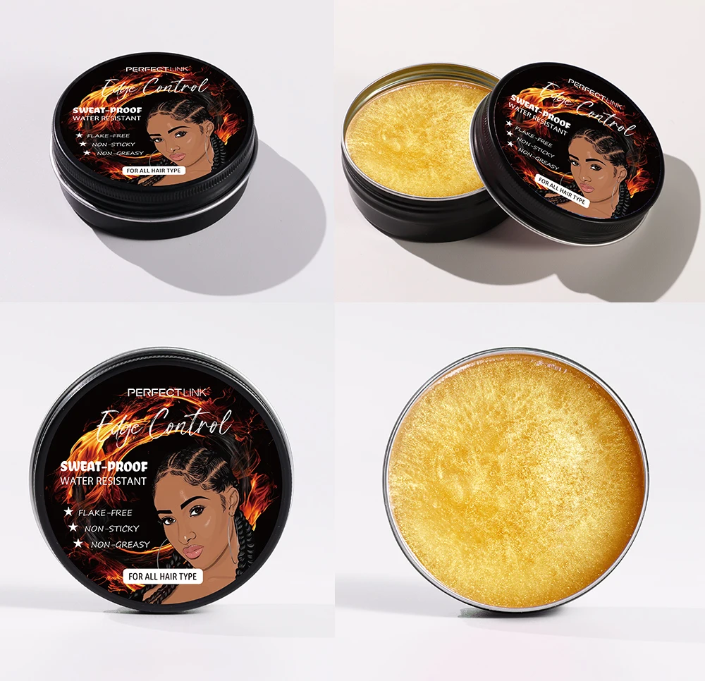 Hair styling pomade extreme strong hold water proof hard edge control beeswax edge control gel vendor private label