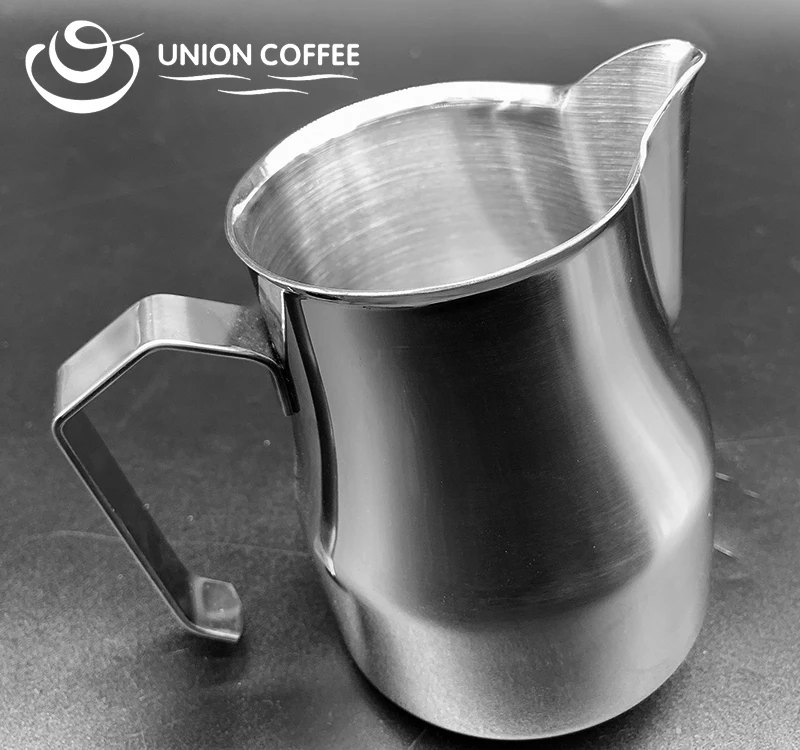 Customization Stainless Steel Afternoon Tea Coffee pot Milk Jug 350ml Milk Frothing Jug Pitcher