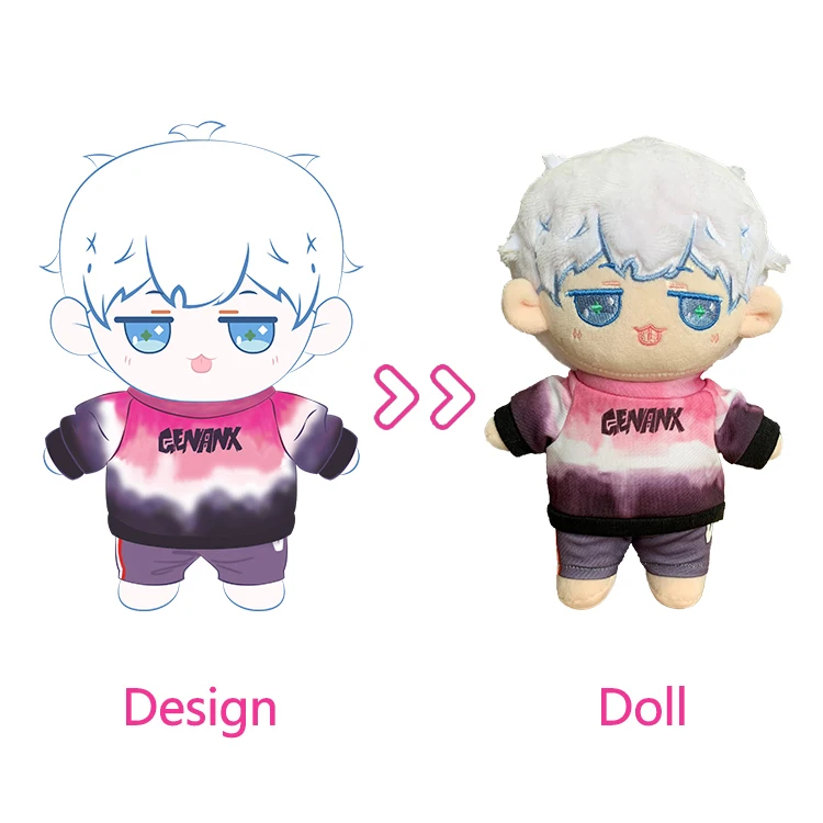 OEM ODM Most Popular Game Character Anime Character Figure Korean Star Doll Custom Plush Toys and Dolls for Original Artists