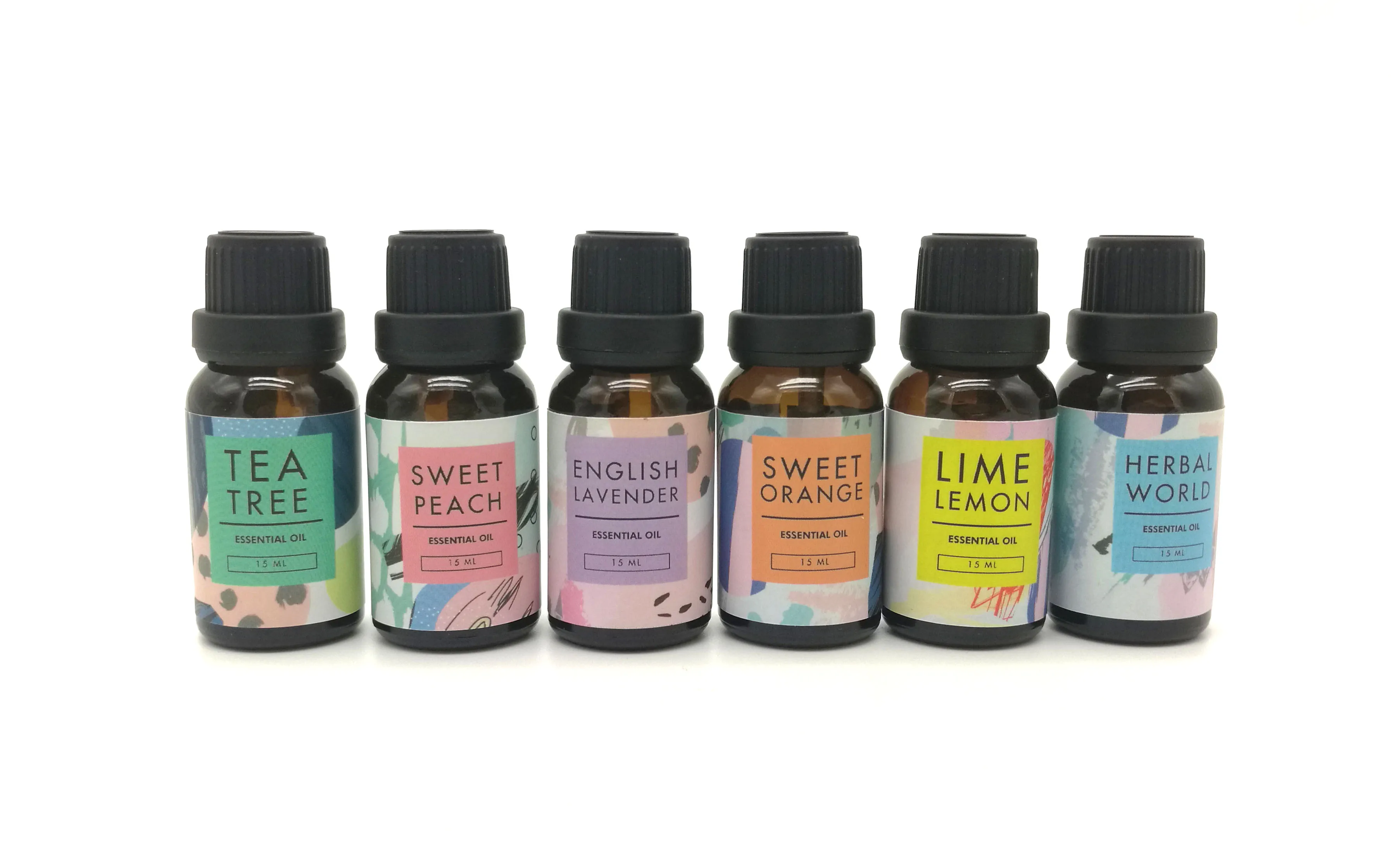 sweet peach Aromatheropy 15ml essential oil Lavender natural essential oil set Lemon body massage skin care oil for spa works