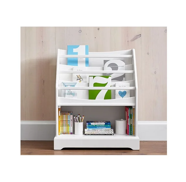 Nursery Wooden Bookcase Book Reading Stand Rack for Kids preschool furniture