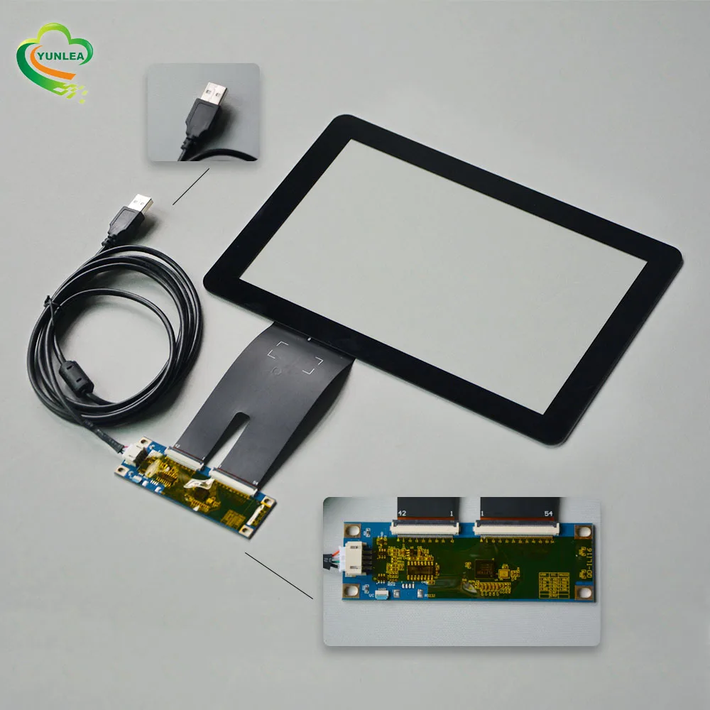 10.1 inch capacitive touch panel waterproof touch Industrial Glass film film 10 touch points