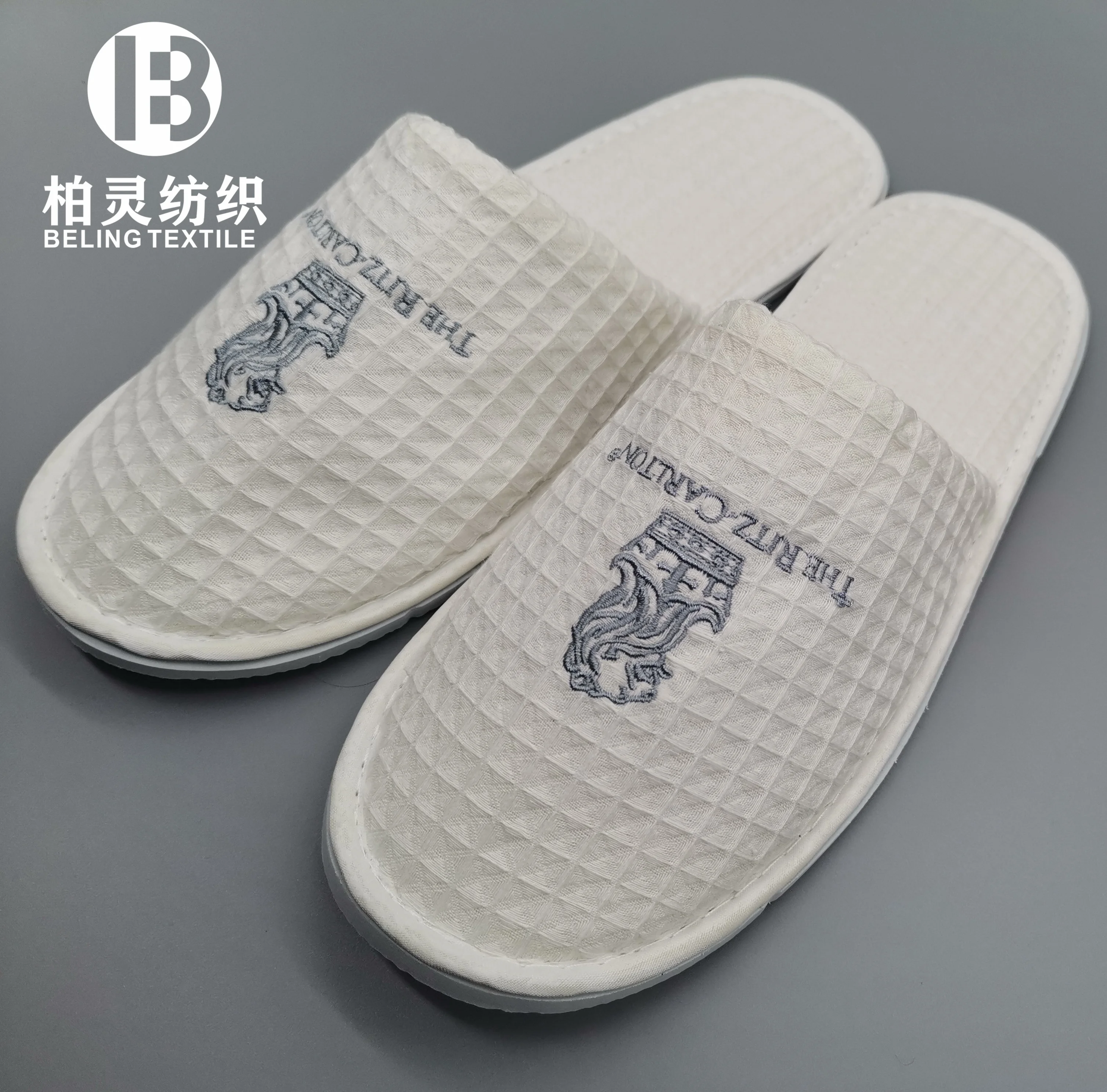 
Waffle slipper hotel disposable customer logo Ritz Carlton 