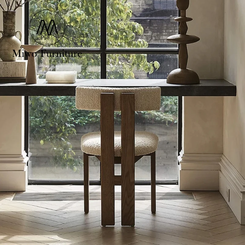 Furniture Nordic Restaurant Furniture Cafe Velvet Upholstered Dining Chairs Wood Solid Frame Coffee Shop Hotel Wedding Modern