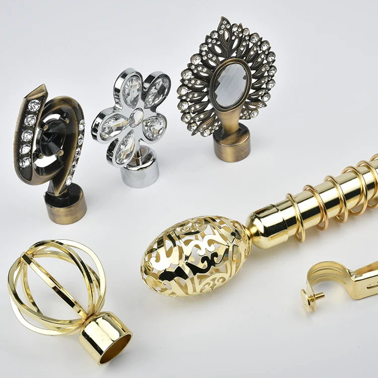 Fashion design home decoration metal durable retro curtain rod Roman rod Aluminum Alloy Roman Curtain rods and rails Curtain