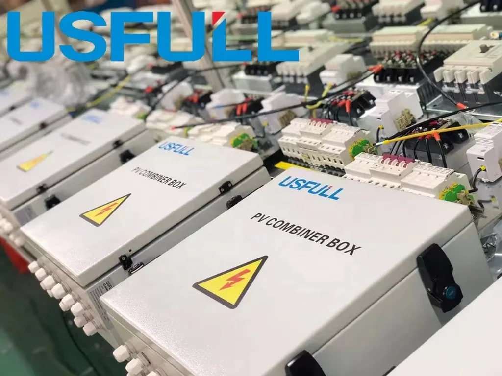 USFULL IP66 Iron shell combiner box PV string combiner box 4 in 1 out 4 ways 500V 1000V 1500V pv combiner box