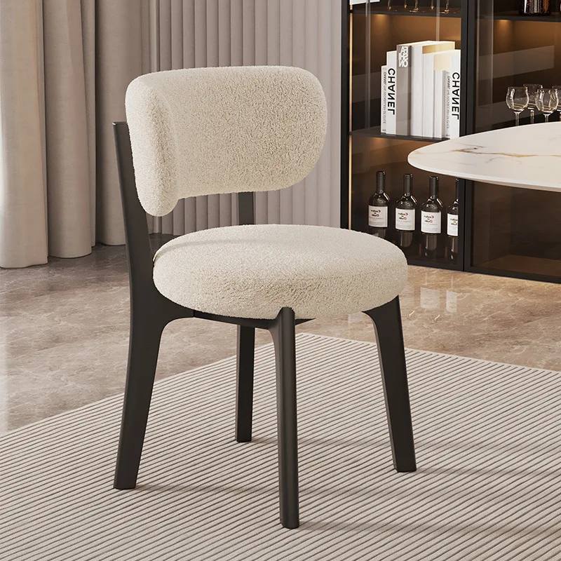 Luxury velvet upholstered dining room chair modern wooden hotel restaurant dining chair