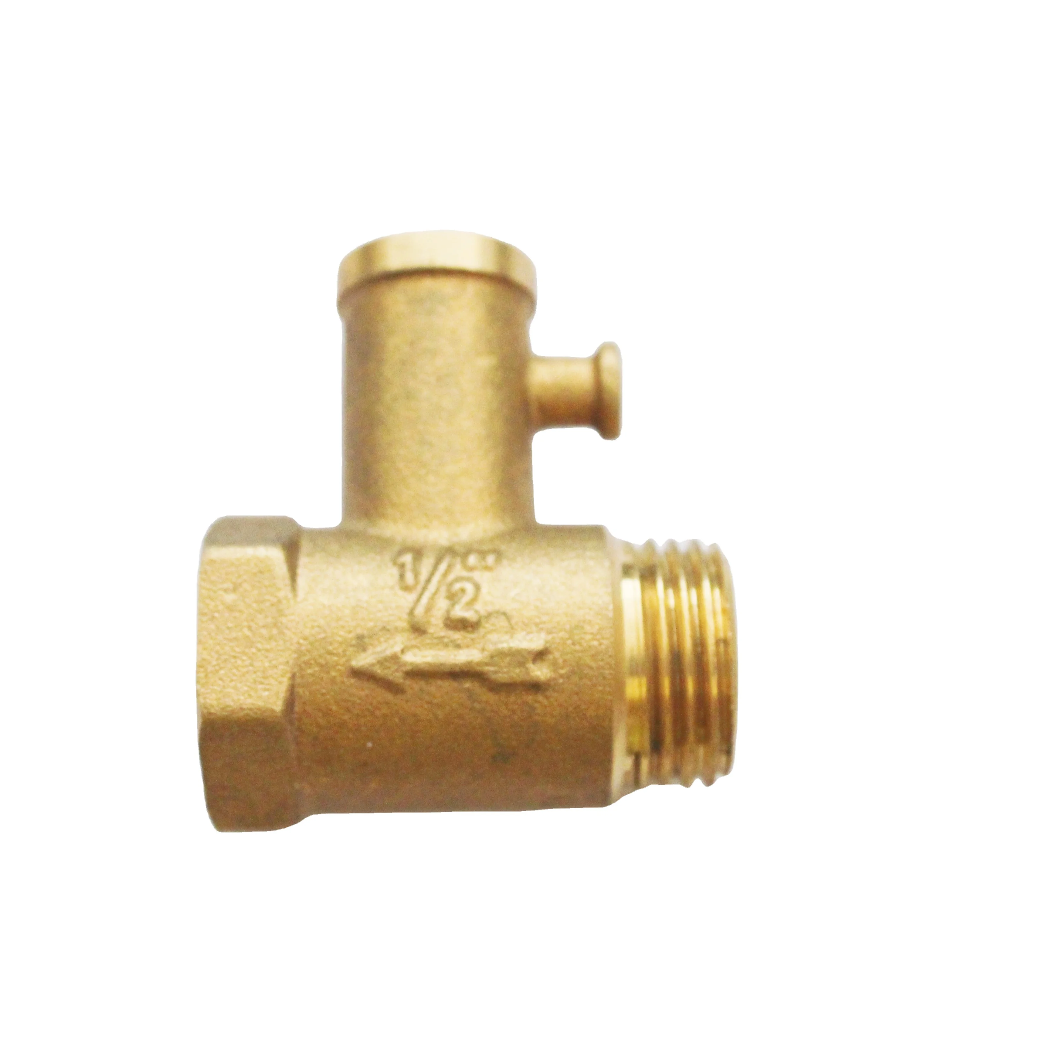 Hot Selling Factory Price Brass Nickel Plated Safety Multifunction Valve Water Heater Safety Valve