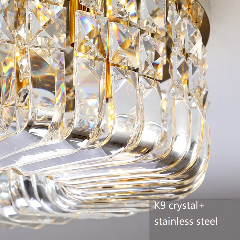 China Modern LED Crystal Ceiling Lamp Luxury Ceiling Mounted LED Light Fixtures