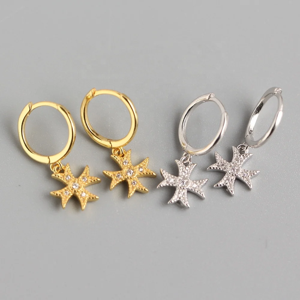 Dainty Jewelry 2 Colors Available Maple Leaf S925 Sterling Sliver Women Earring