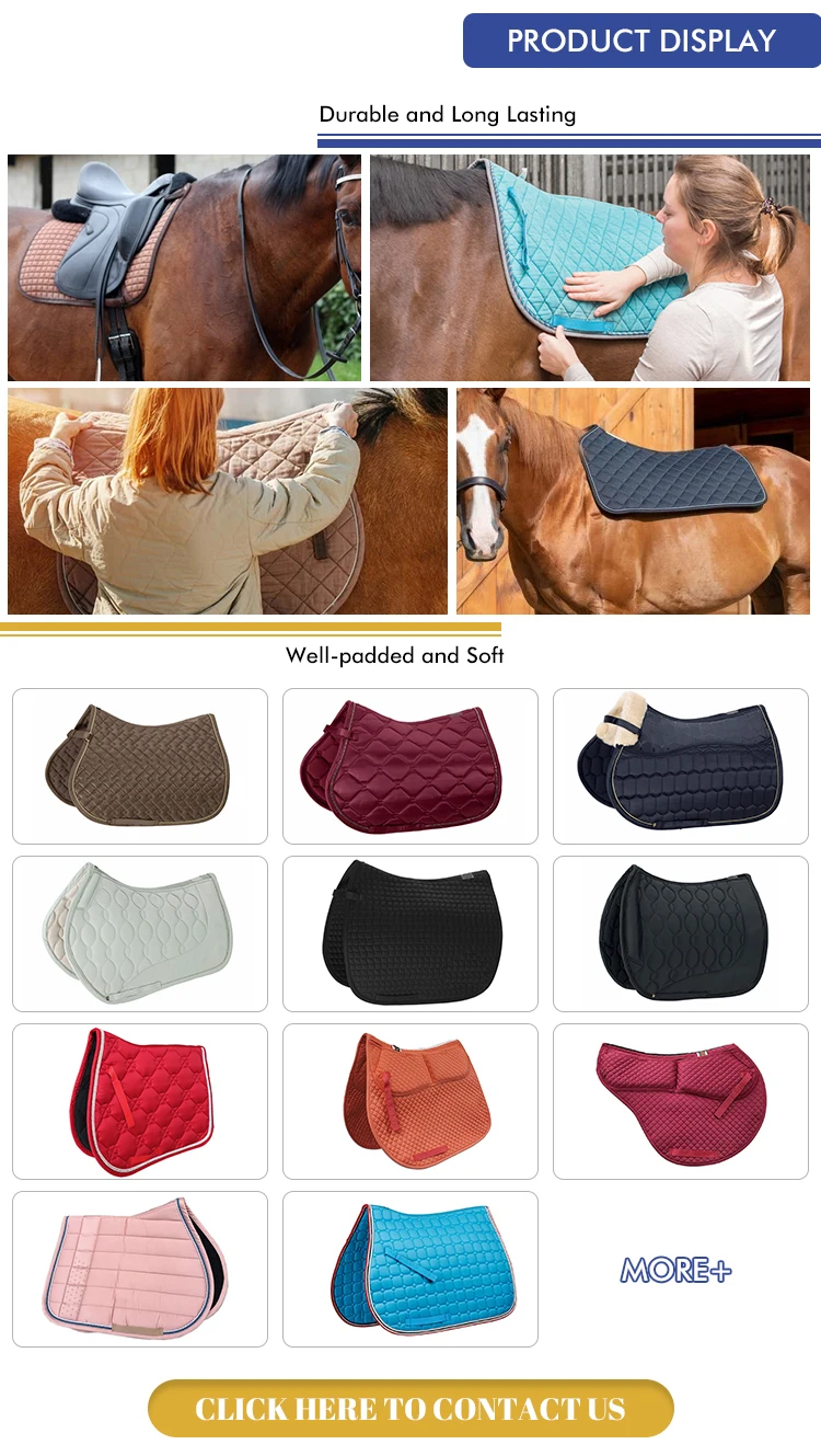Customized Colors Luxury Western Horse Racing Equestrian Dressage Saddle Pads Wholesale