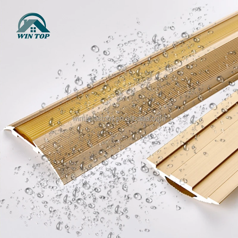 Win Top Aluminum Alloy Wood Flooring Ladder Step Anti Slip Strip Carpet Aluminium Stair Nosing Edging for Tile wood Steps