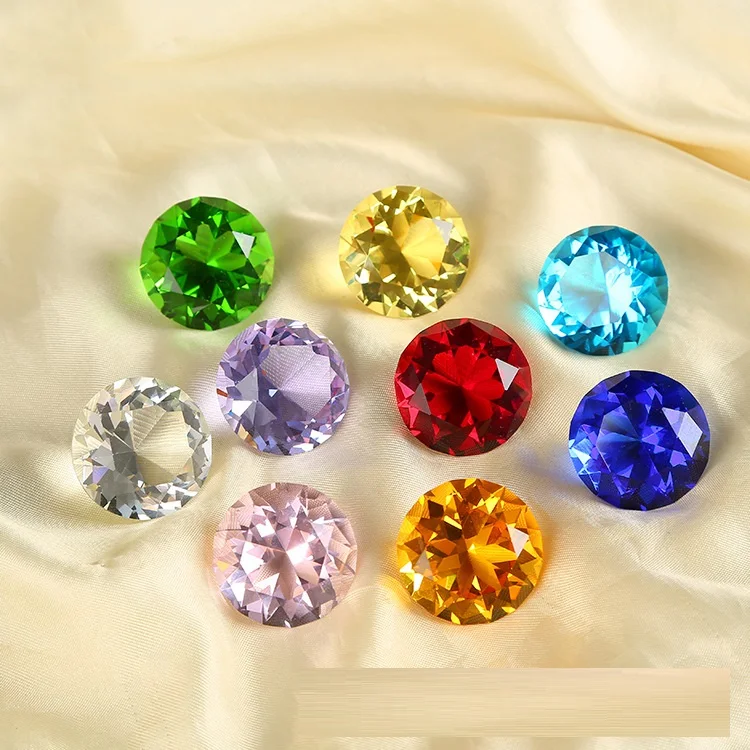 Wholesale of High-Quality Crystal Diamond Jewelry Gifts Colored Glass Crystal Stones Diamond