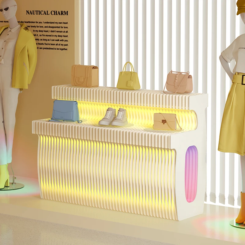 Paper Booth Folding Portable Wedding Table Display Shelf for Exhibition Event Store Display Rack for Boutique
