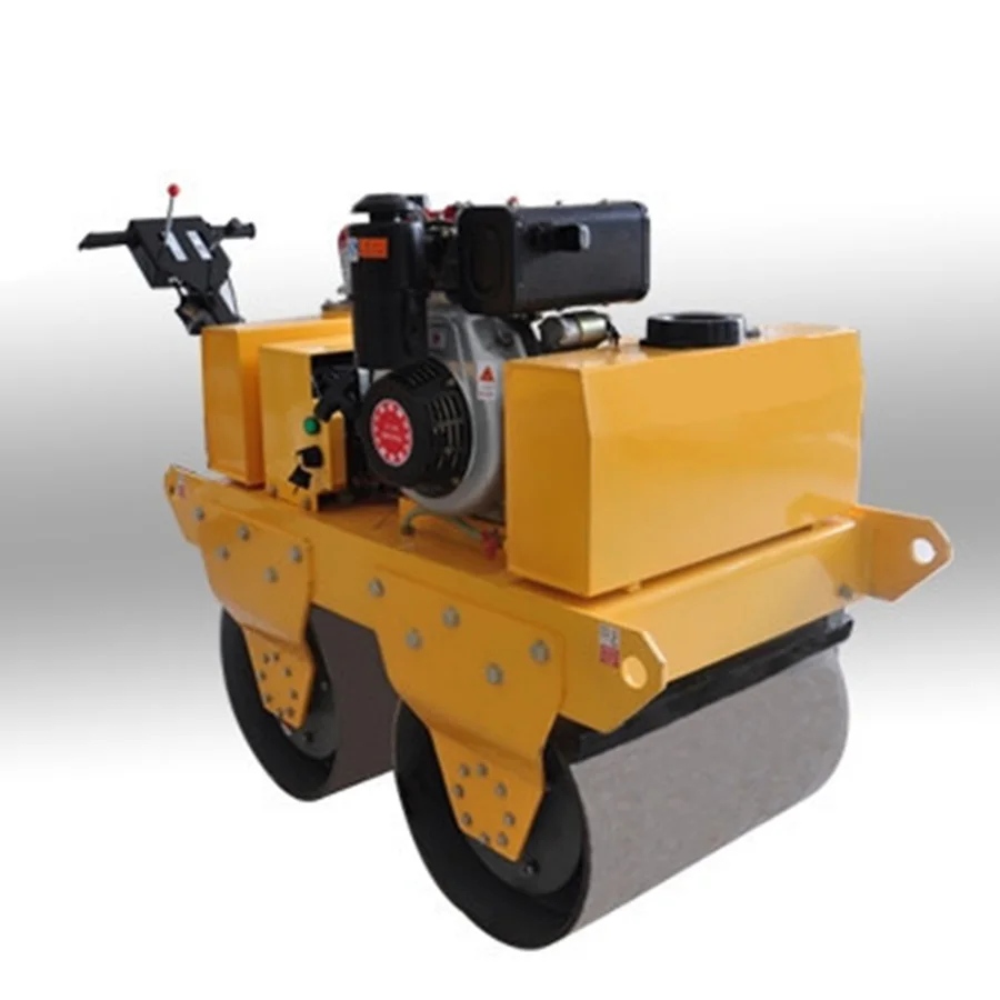 High Performance Portable Mounted Cylinder Double Drum Roadway Baby Ride On Compactor Road Roller Construction Machine For Sale
