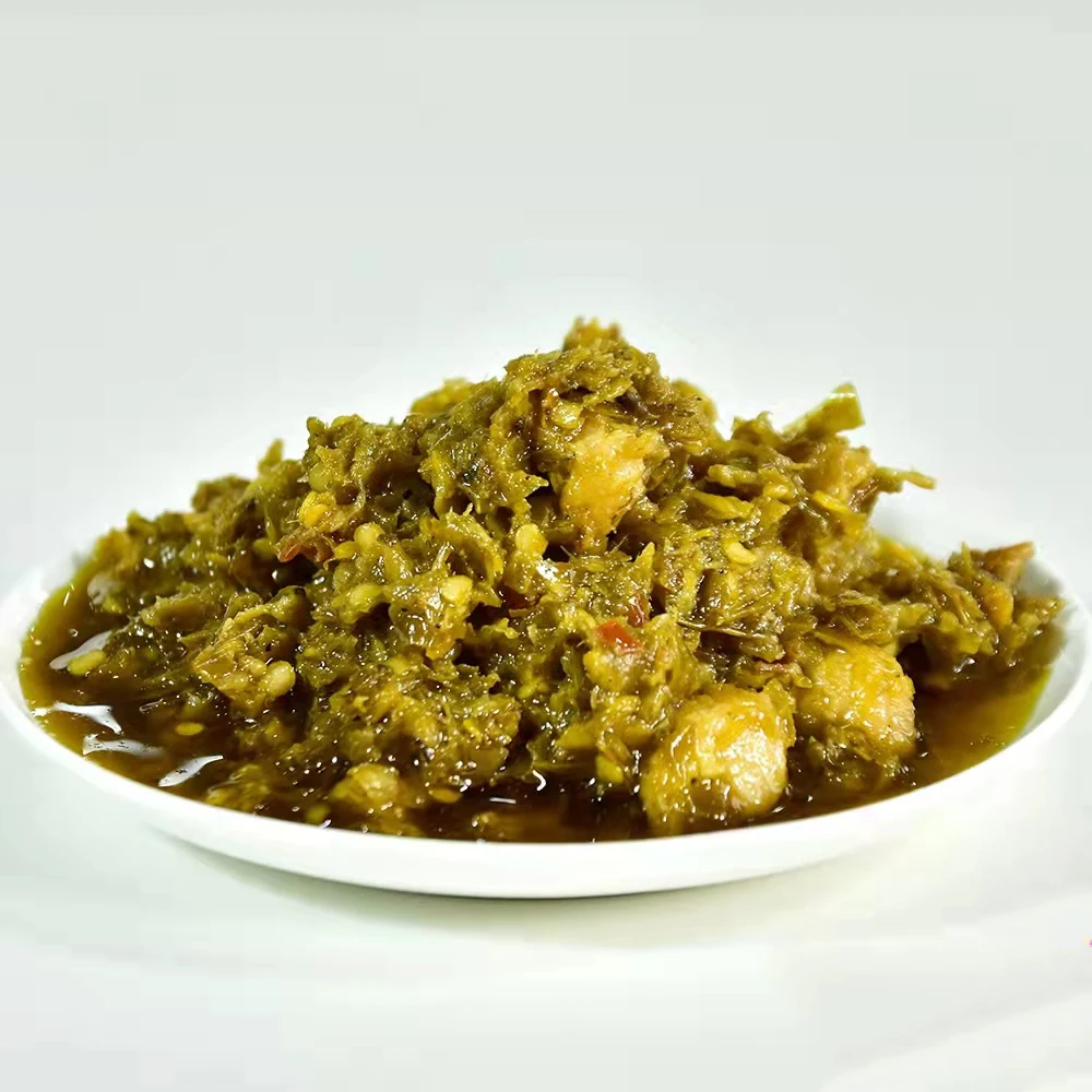 Оптовая цена, высокое качество и вкусный зеленый перец, курица в кубиках Чили, приправа с маслом