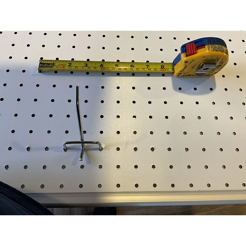 MDF board 6mm shelf hanging plate has many holes to hang various items for shop used