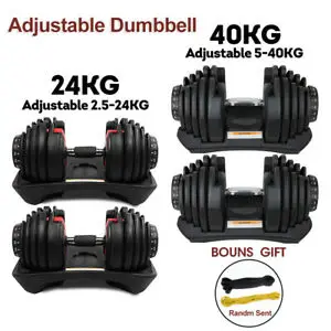 Power Gym Ajustable Dumbbell Fitness Weight Lifting Training 24kg 40kg Quickly Automatic Adjustable Dumbbell Set