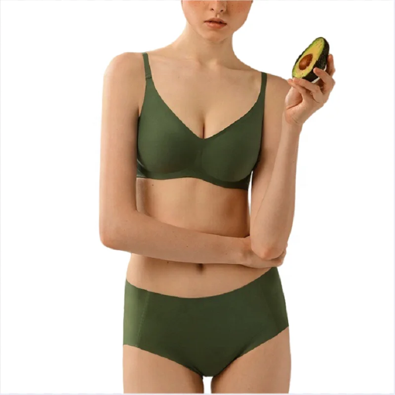 Модное бесшовное женское нижнее белье из ткани, сексуальное женское нижнее белье