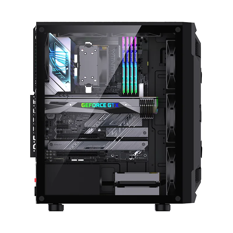 LOVINGCOOL 2025 Cheap Gaming Cases OEM M-ATX Computer Case ATX Power Supply PC Cabinet Tower Steel Plate PC Cases for Desktop