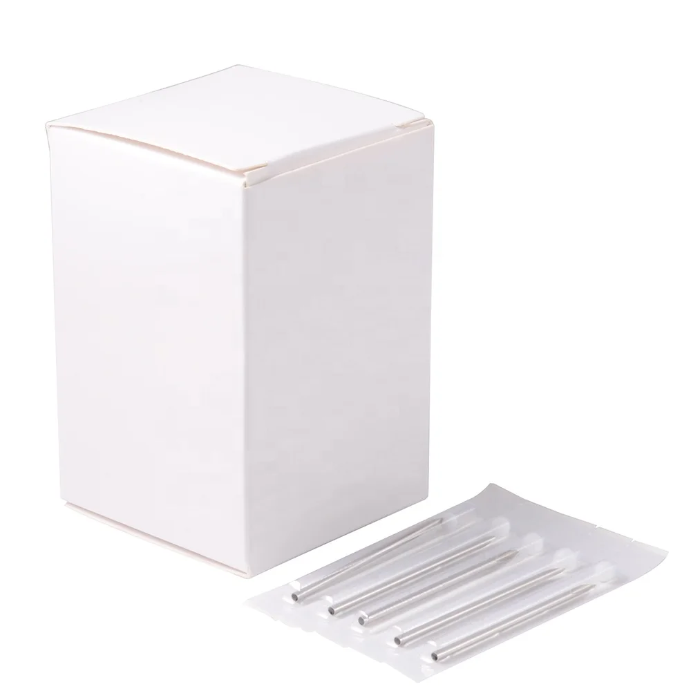 Surgical Steel Sterile Tri-Beveled Body Piercing Needle Tool PVC Bubble Pack Lip Belly Nose Tongue Tattoo Needle