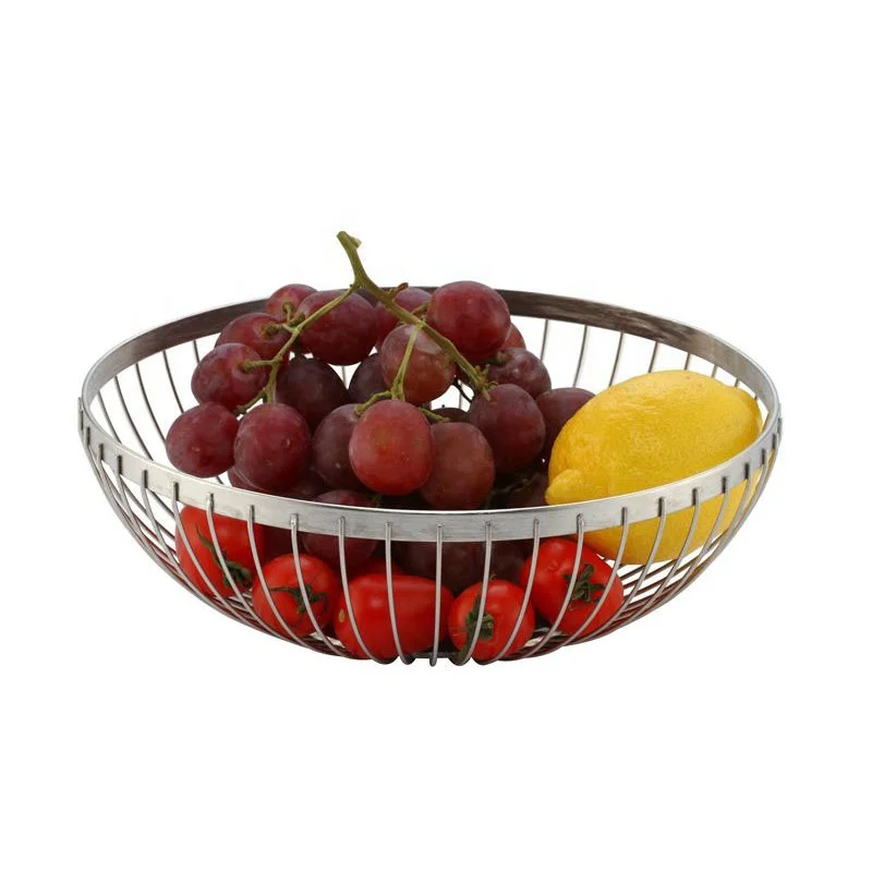 Sink Fruit Basket Stainless Steel Vegetable Mesh Metal Bowl Kitchen Storage Wire Fruit Basket