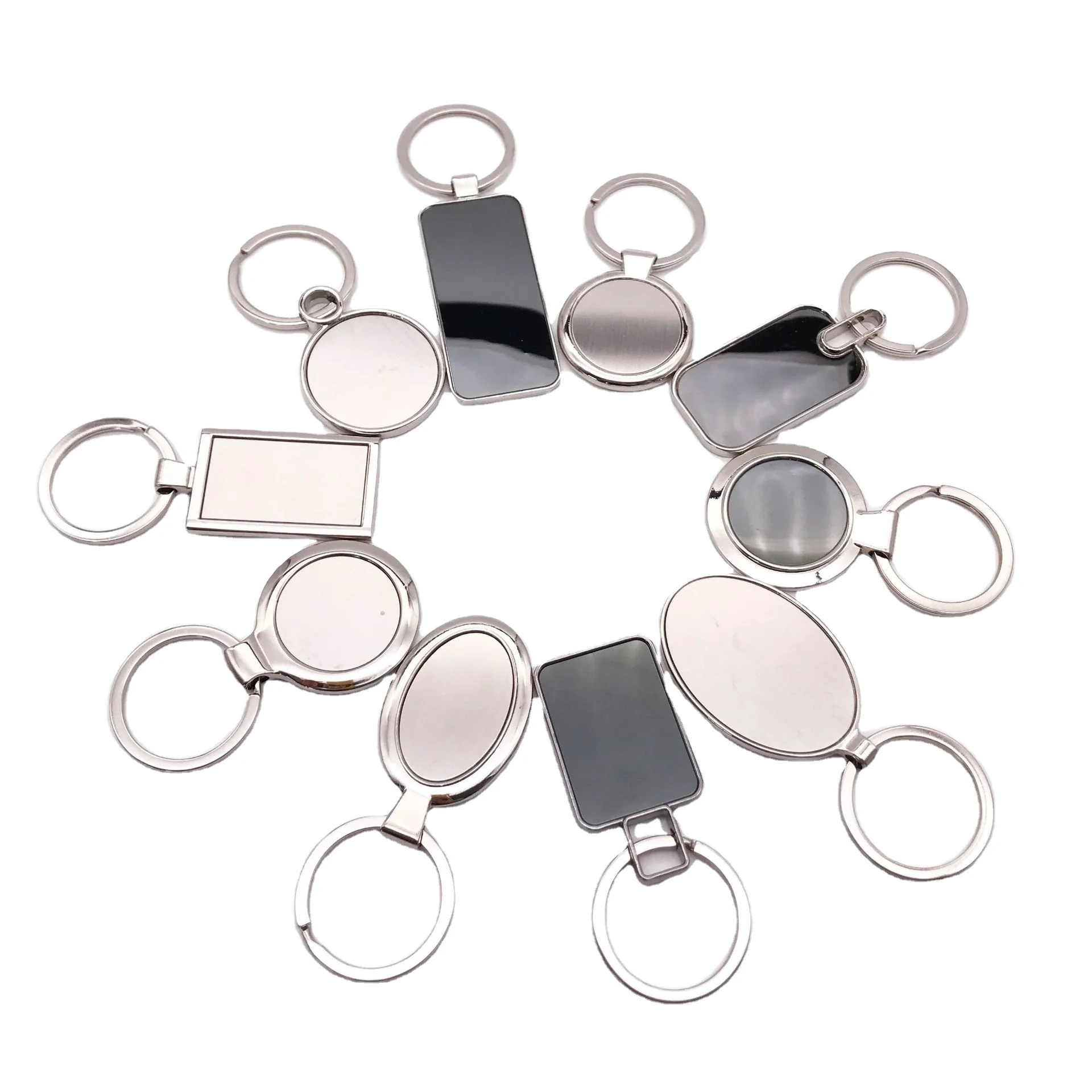 Wholesale Custom Metal Key Chain Supplies Best Quality Various Shapes Keyring Sublimation Blanks Keychain