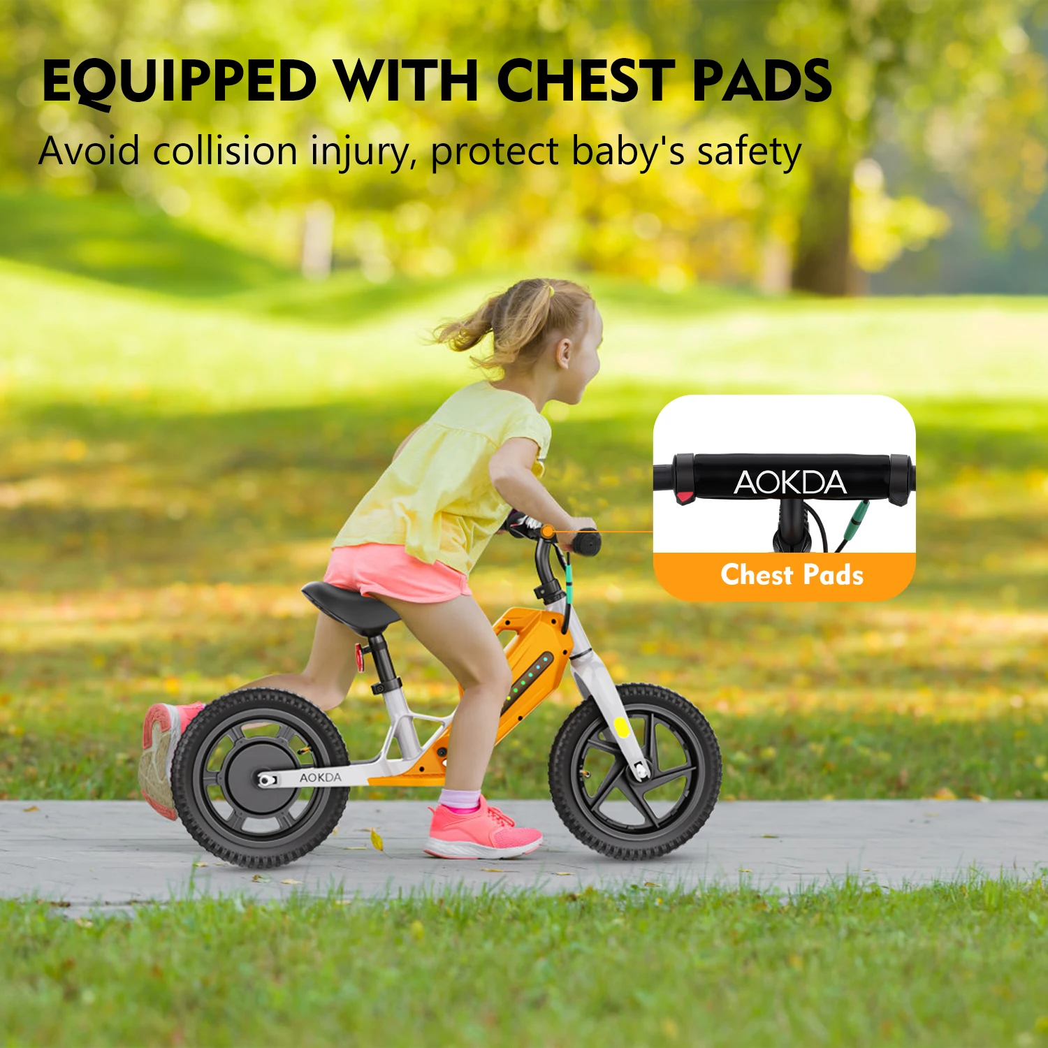 Children Mini Electric Bicycle US Stock AOKDA K8 21.6V 5.2Ah Lithium Battery Child Ebike 12 Inch Electric Dirt Bike for Kids